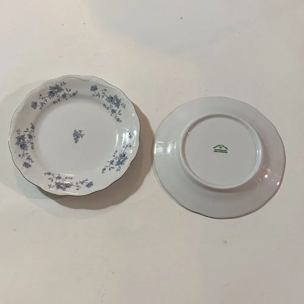 Traditions Fine China Johann Haviland White&Blue Floral Dinner Plates 6311-6111